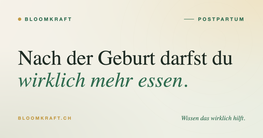 Postpartum Hunger: Warum du nach der Geburt wirklich mehr essen solltest