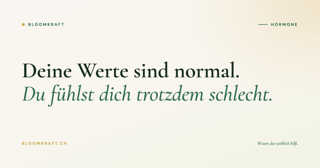 Bloomkraft: Deine Werte sind normal. Du fühlst dich trotzdem schlecht. — Wechseljahre-Test
